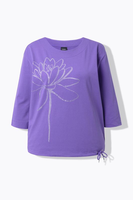 Блуза с цвете от кристали