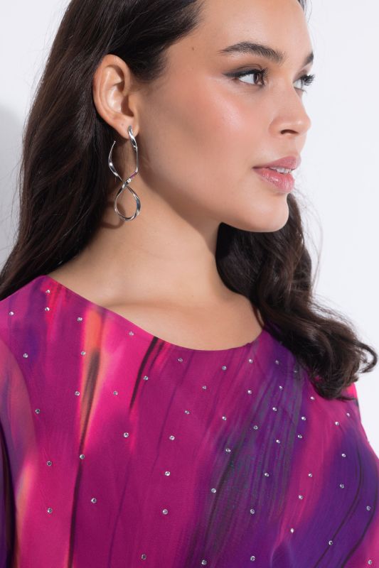 Блуза с кристали от шифон