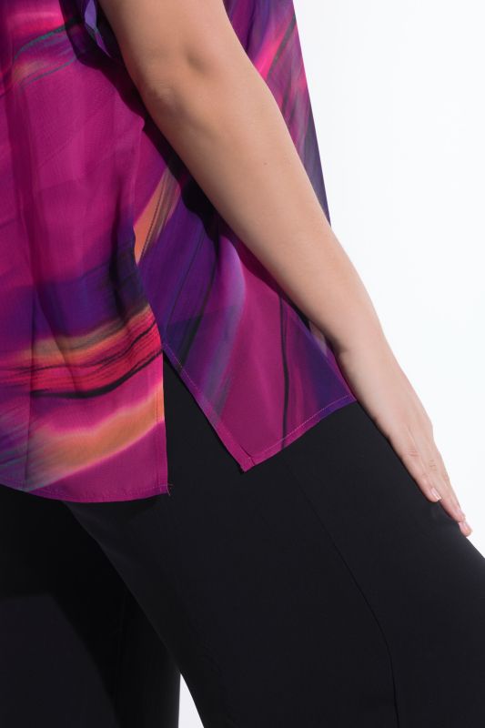 Блуза с кристали от шифон