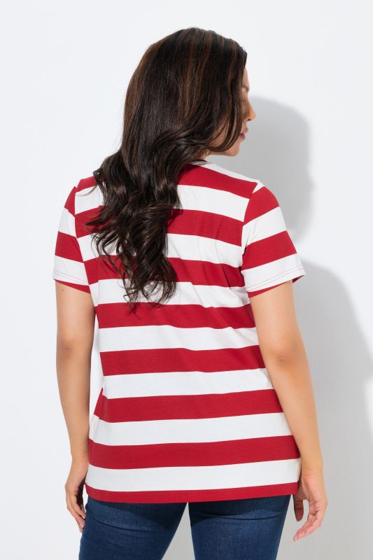 Тениска с хоризонтални райета