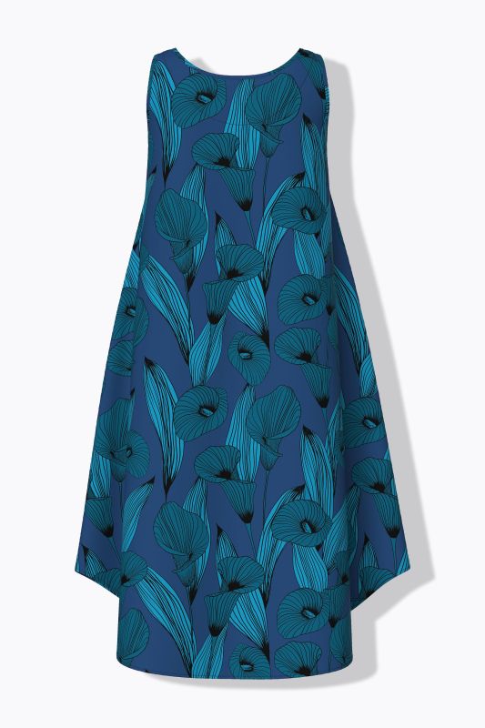 Рокля с щампа на цвете