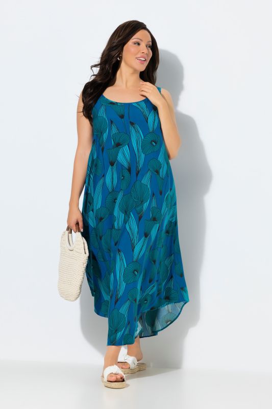 Рокля с щампа на цвете