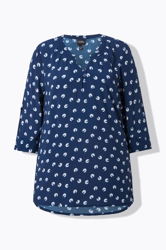 Allover Print 3/4 Sleeve Tunic