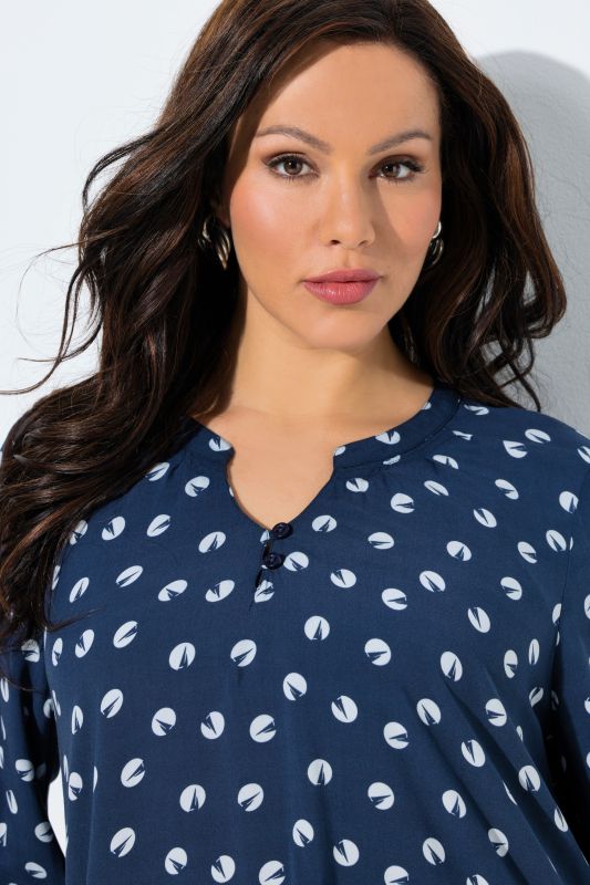 Allover Print 3/4 Sleeve Tunic