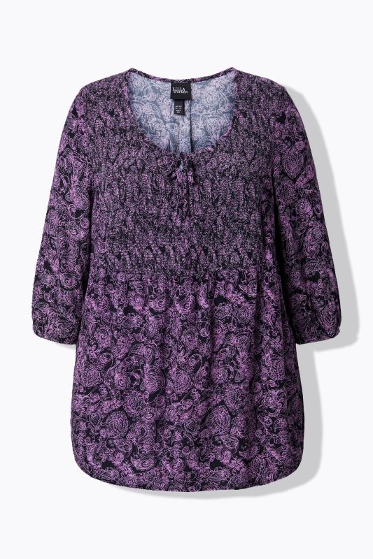 Блуза с декоративен ластик на гърдите