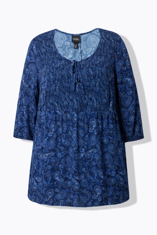 Блуза с декоративен ластик на гърдите