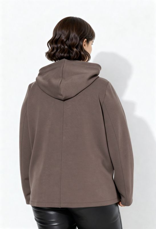 Lapel Collar Scuba Knit Jacket