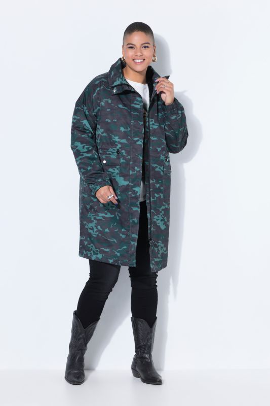 Палто с камуфлажен принт