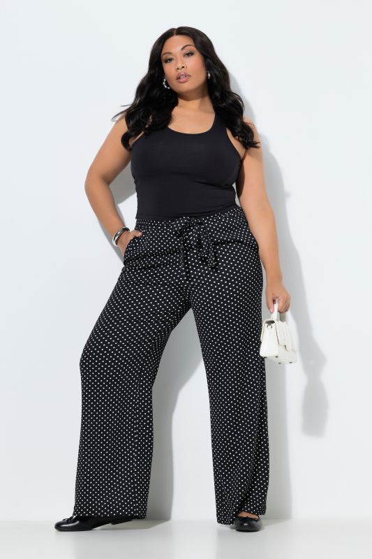 Панталон с широк крачол на точки