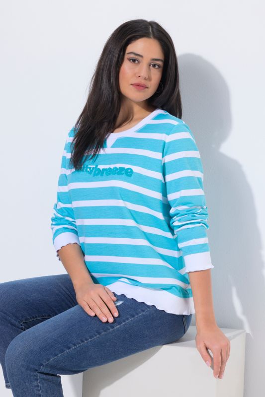 Суитчър с надпис и райета