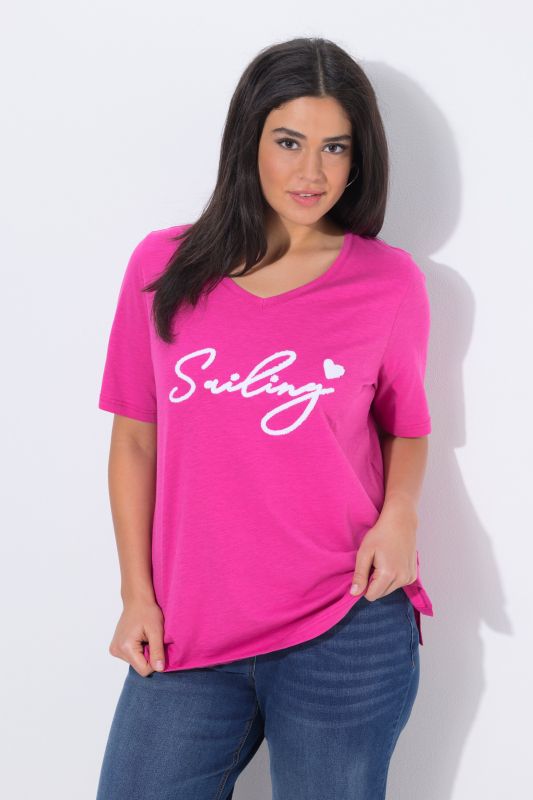 Тениска с пухкав надпис