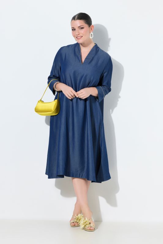 Рокля от лиосел с дънкова визия