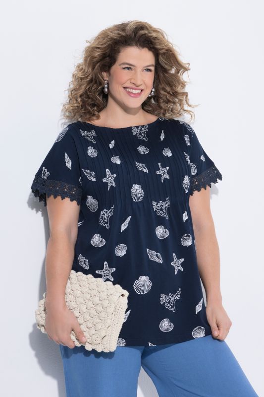 Тениска с морски принт