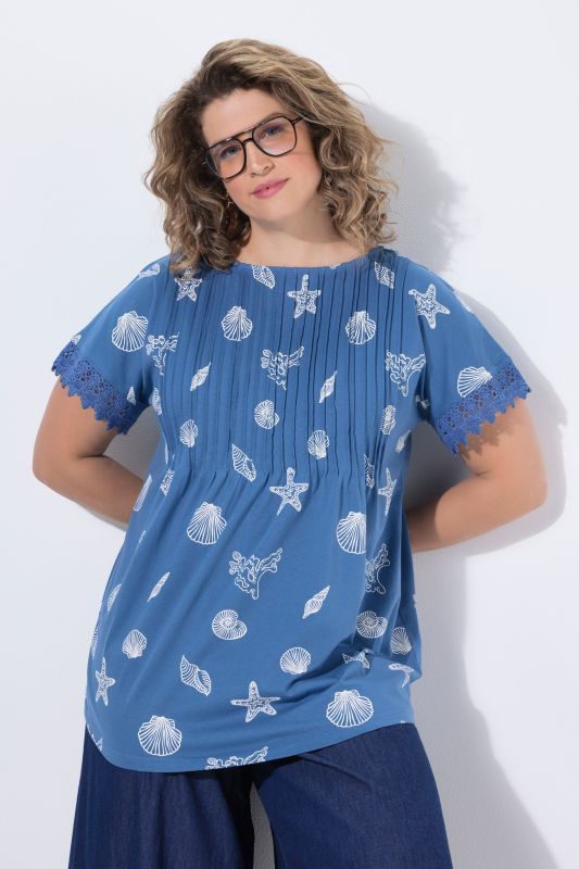 Тениска с морски принт
