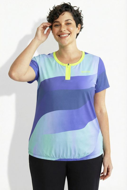 Тениска с принт на вълни