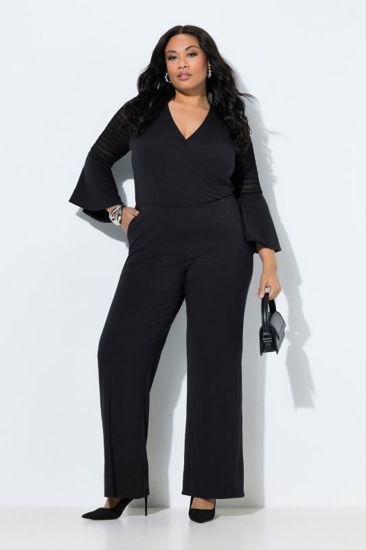 Lace Panel Pocket Jumpsuit
