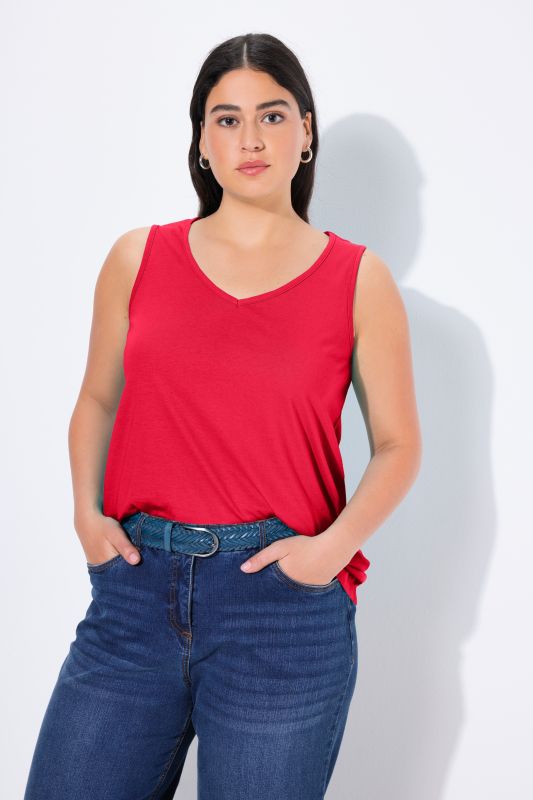 V-Neck Classic Fit Cotton Tank