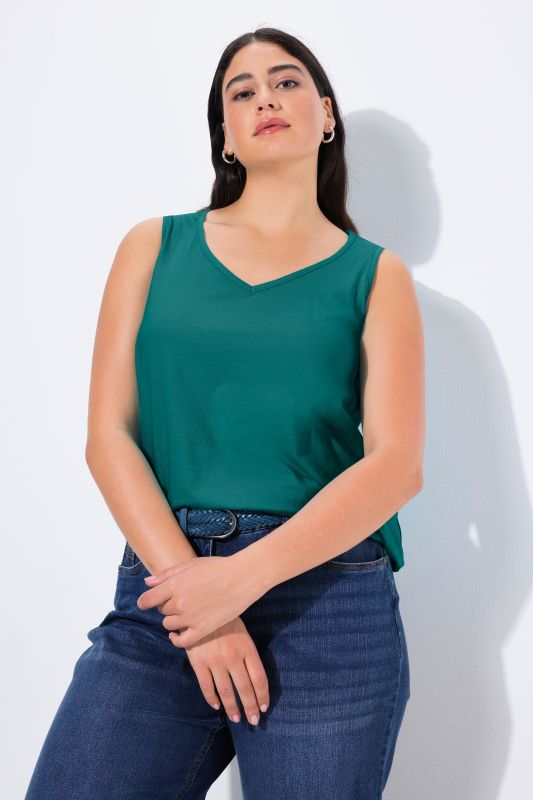 V-Neck Classic Fit Cotton Tank