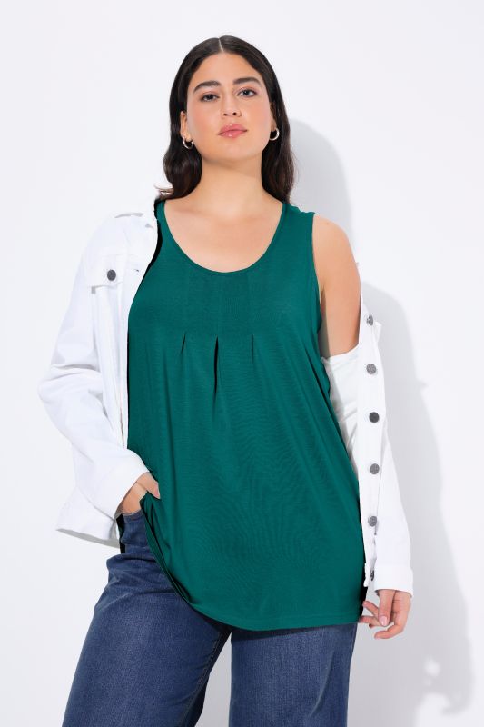 Essential Pleat Front Knit Tank