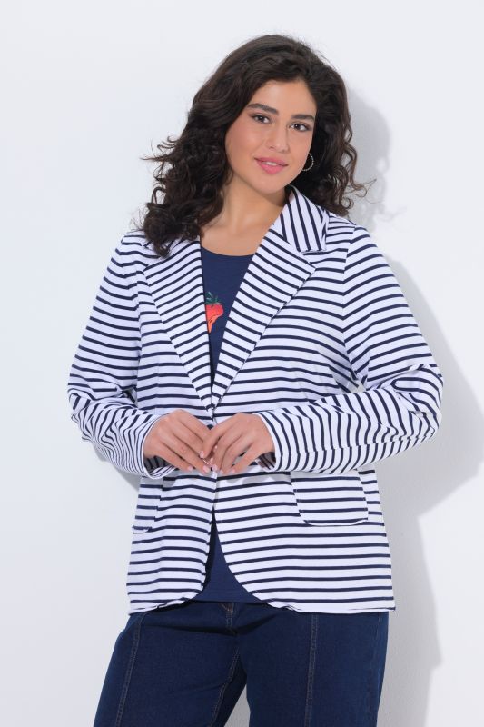 Striped Jersey Blazer