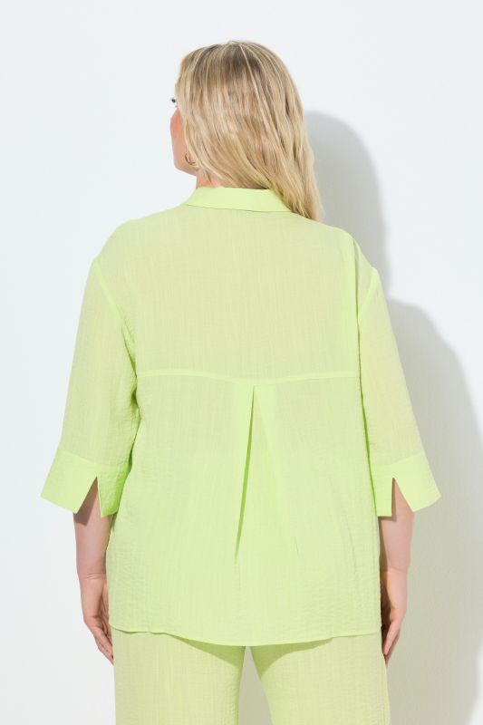 3/4 Sleeve Button Down Blouse