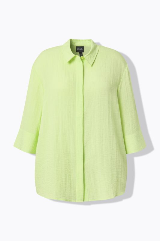 3/4 Sleeve Button Down Blouse