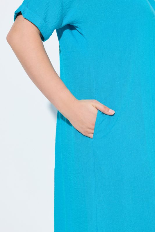 Collared Short Sleeve A-Line Dress