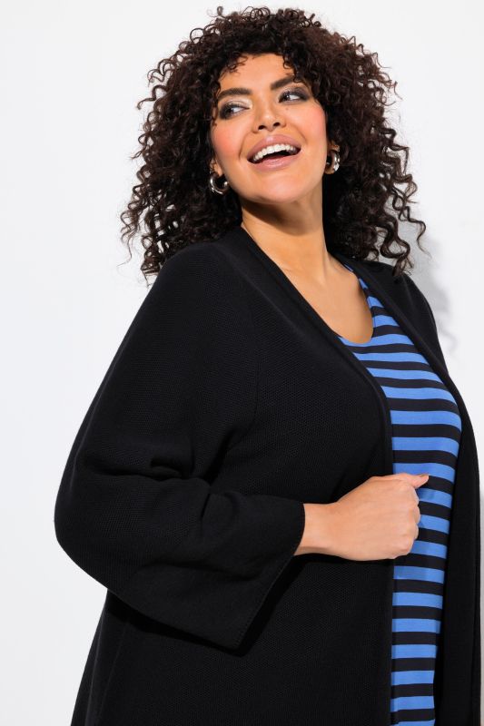 Open Shape 3/4 Sleeve Cardigan