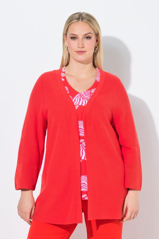 Open Shape 3/4 Sleeve Cardigan