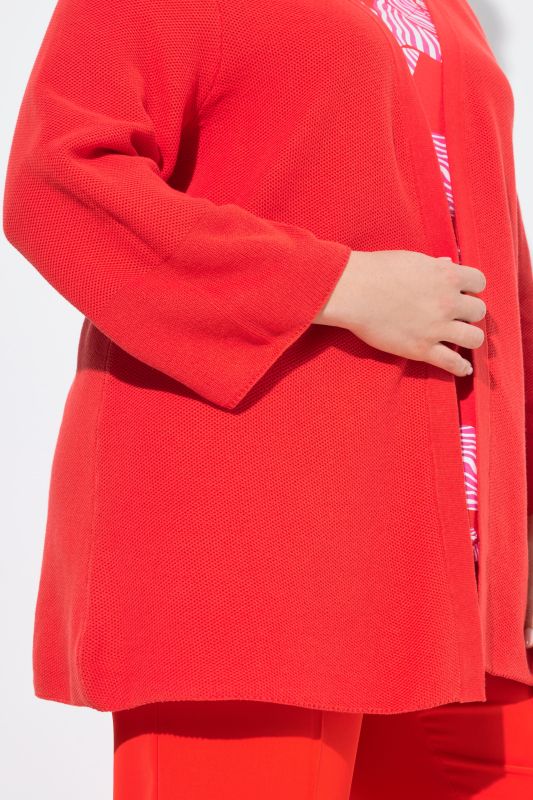 Open Shape 3/4 Sleeve Cardigan