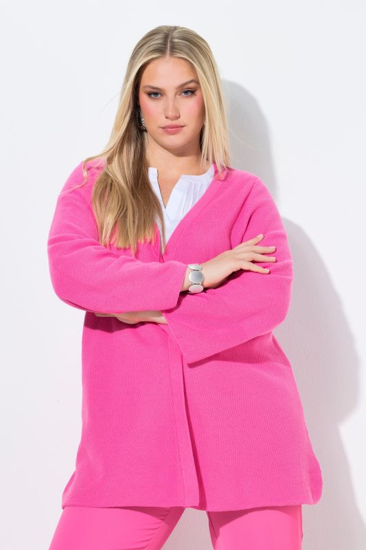 Open Shape 3/4 Sleeve Cardigan