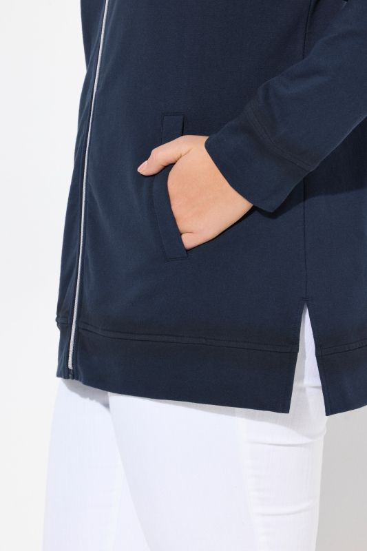Decorative Seam Zip-Up Hoodie