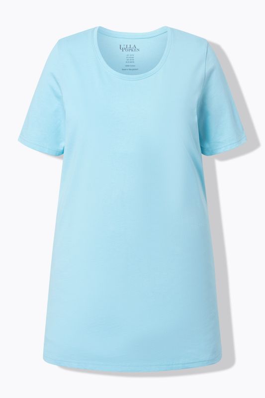 Round Neck Short Sleeve  A-Line Knit Tunic