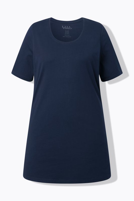 Round Neck Short Sleeve  A-Line Knit Tunic