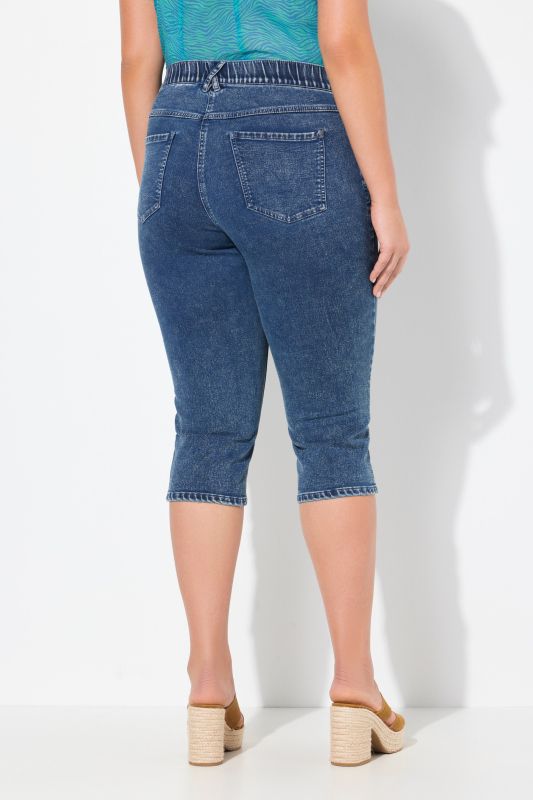 Denim Look Capri Sweatpants