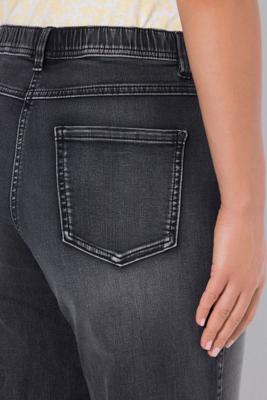 Wide Leg Stonewash Stretch Fit Jeans