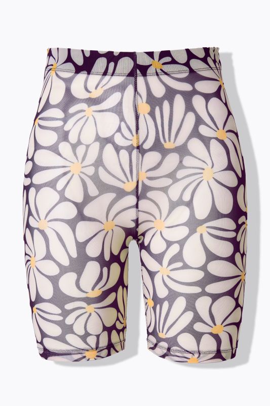 Шорти мрежести с флорален принт