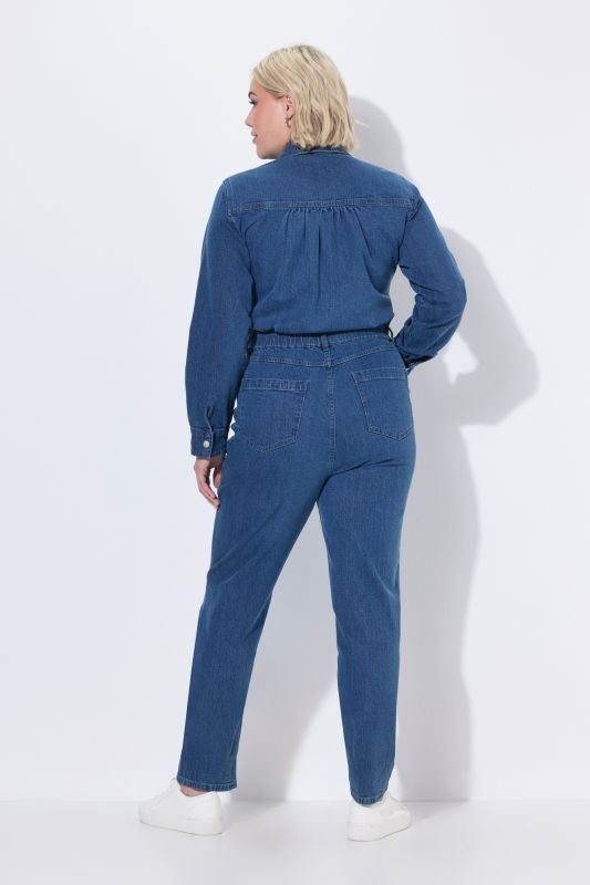 Long Sleeve Denim Jumpsuit