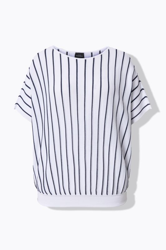 Пуловер с овърсайз кройка на райета