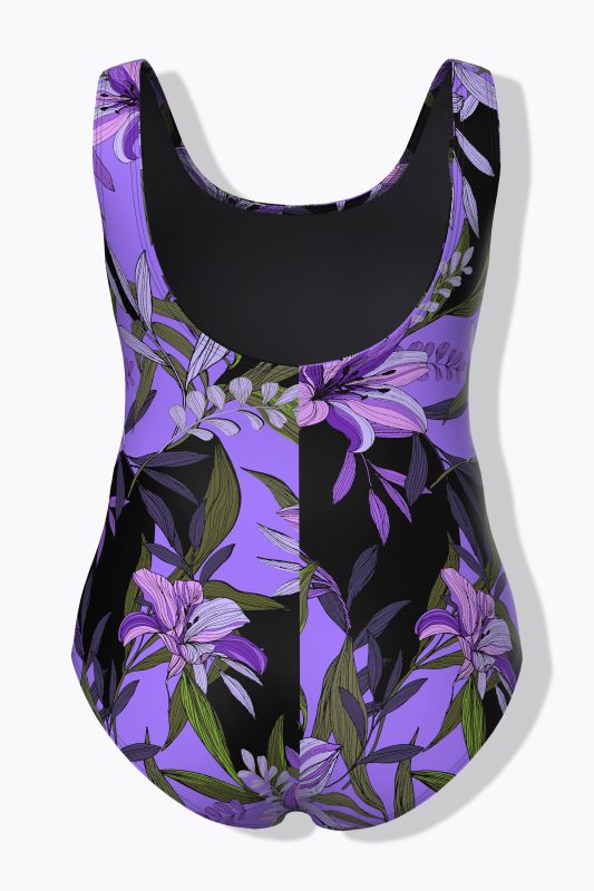 Бански с принт на лилии