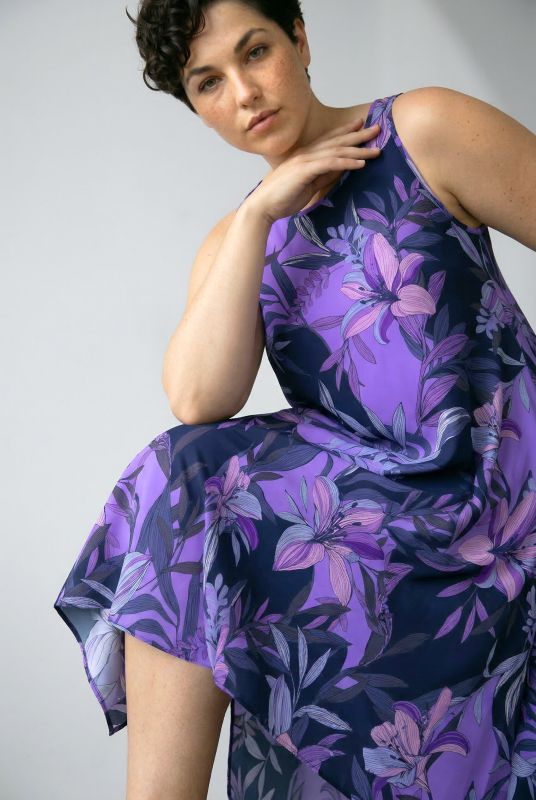 Lily Print Sleeveless Dress