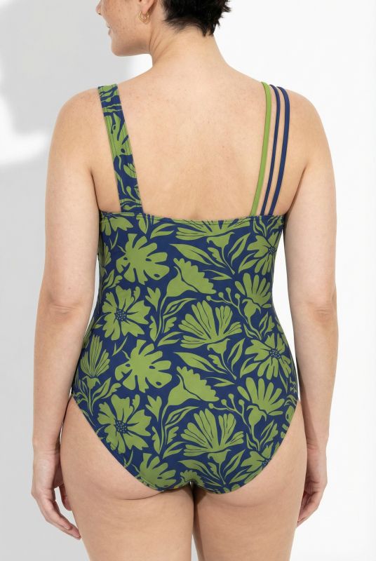 Tropical Leaf Print Swimsuit