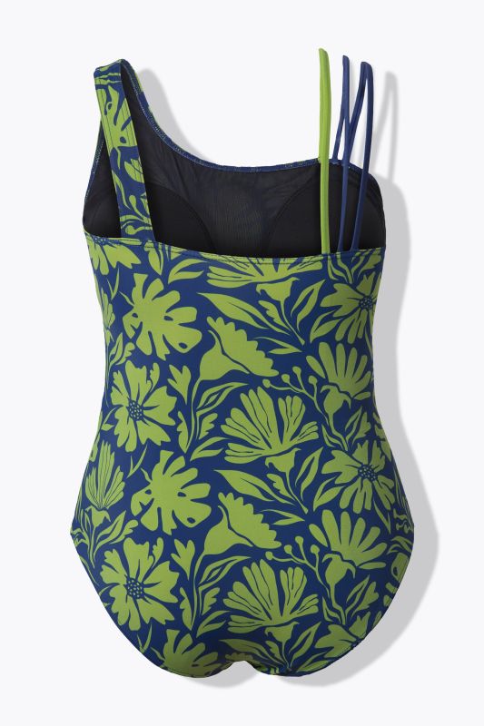 Tropical Leaf Print Swimsuit