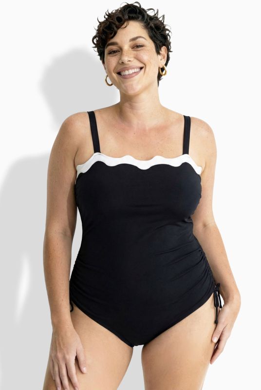 Scalloped Trim Swimsuit