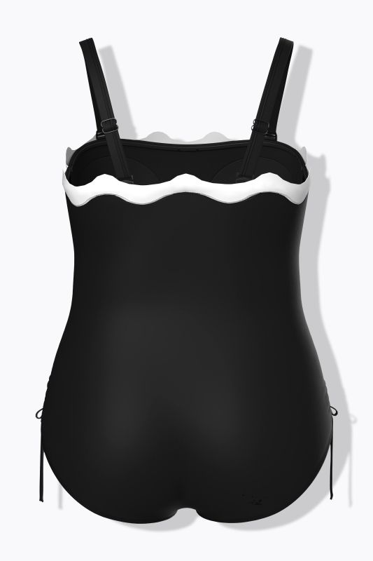 Scalloped Trim Swimsuit