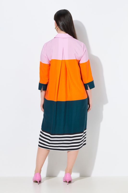 Рокля с цветни блокове