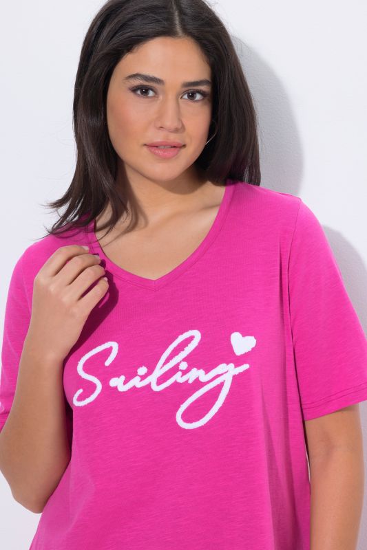 Тениска с пухкав надпис