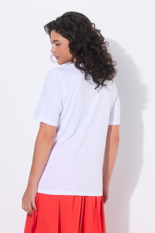 Тениска с надпис и принт на ягоди