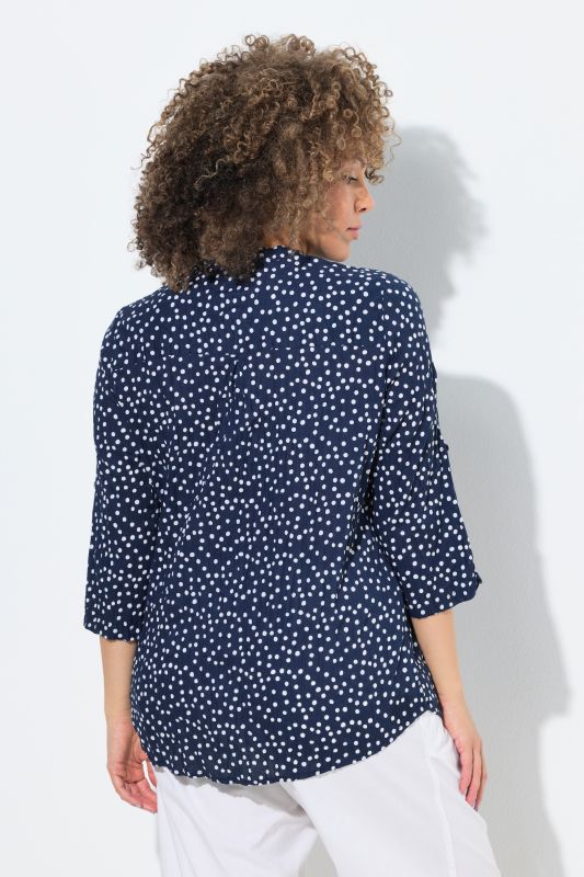 Textured Polka Dot Blouse