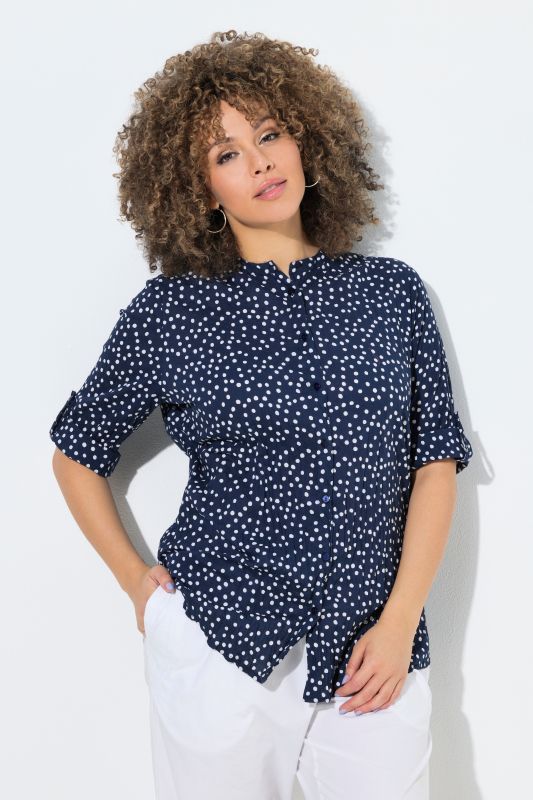 Textured Polka Dot Blouse